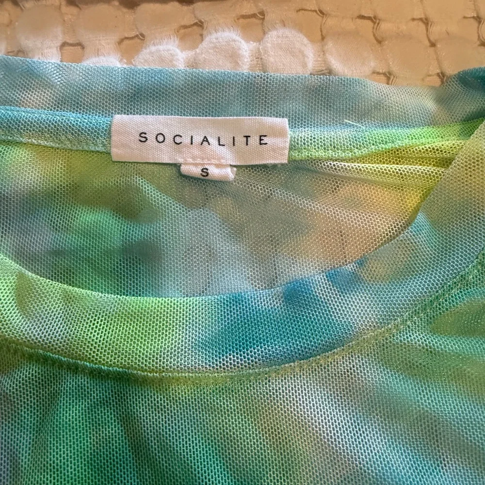 Socialite sheer‎ tie dye tshirt